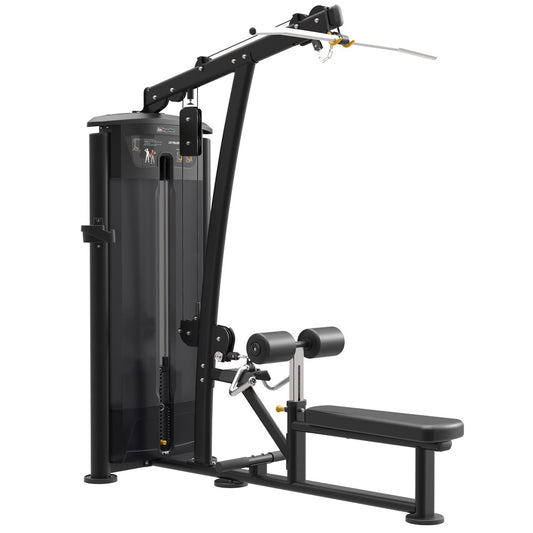 Impulse Fitness Latzug & Ruder Station, IT9522, Lat Pulldown with Middle Row, 90kg Gewichtsblock, Black Edition
