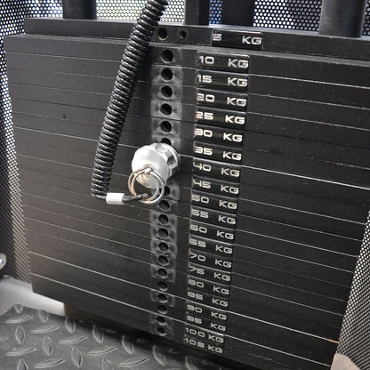 Gym80 Sygnum, Abduktoren und Adduktoren Kraftgeräte als Set Pärchen, große 105kg Gewichtsblöcke, Schwarz-Anthrazit, gebraucht - überholter Zustand