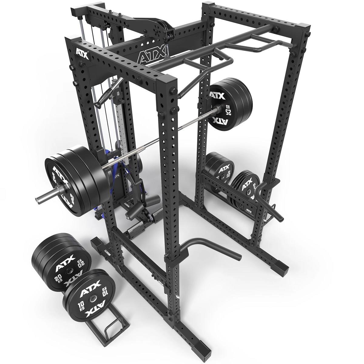 ATX Power Rack PRX-780 with lat pulldown - weight plate holder