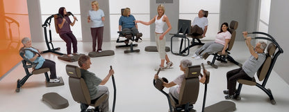 Easy Line by TechnoGym, circuit, 8 fitness machines, color silver, used