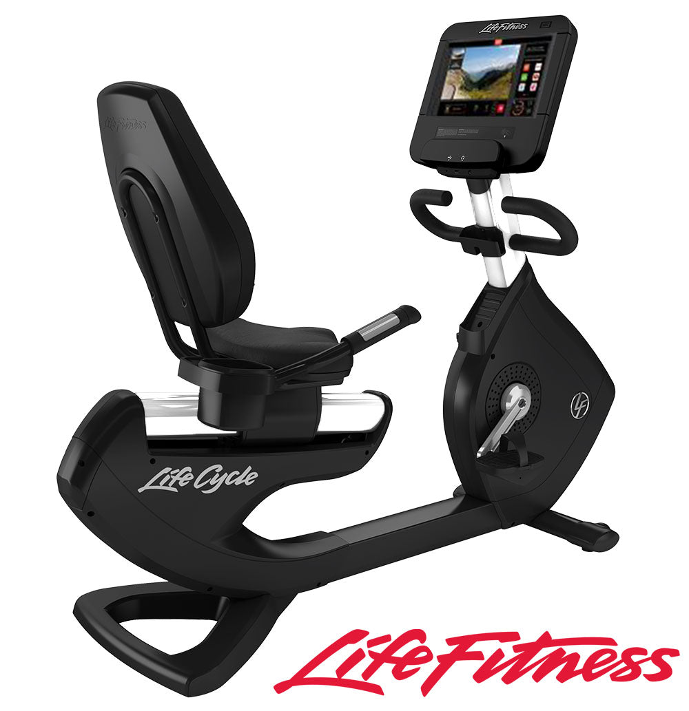 Life Fitness Recumbent Ergometer Lifecycle, Elevation Series, Recumbent, SE Console Touch, used - refurbished condition