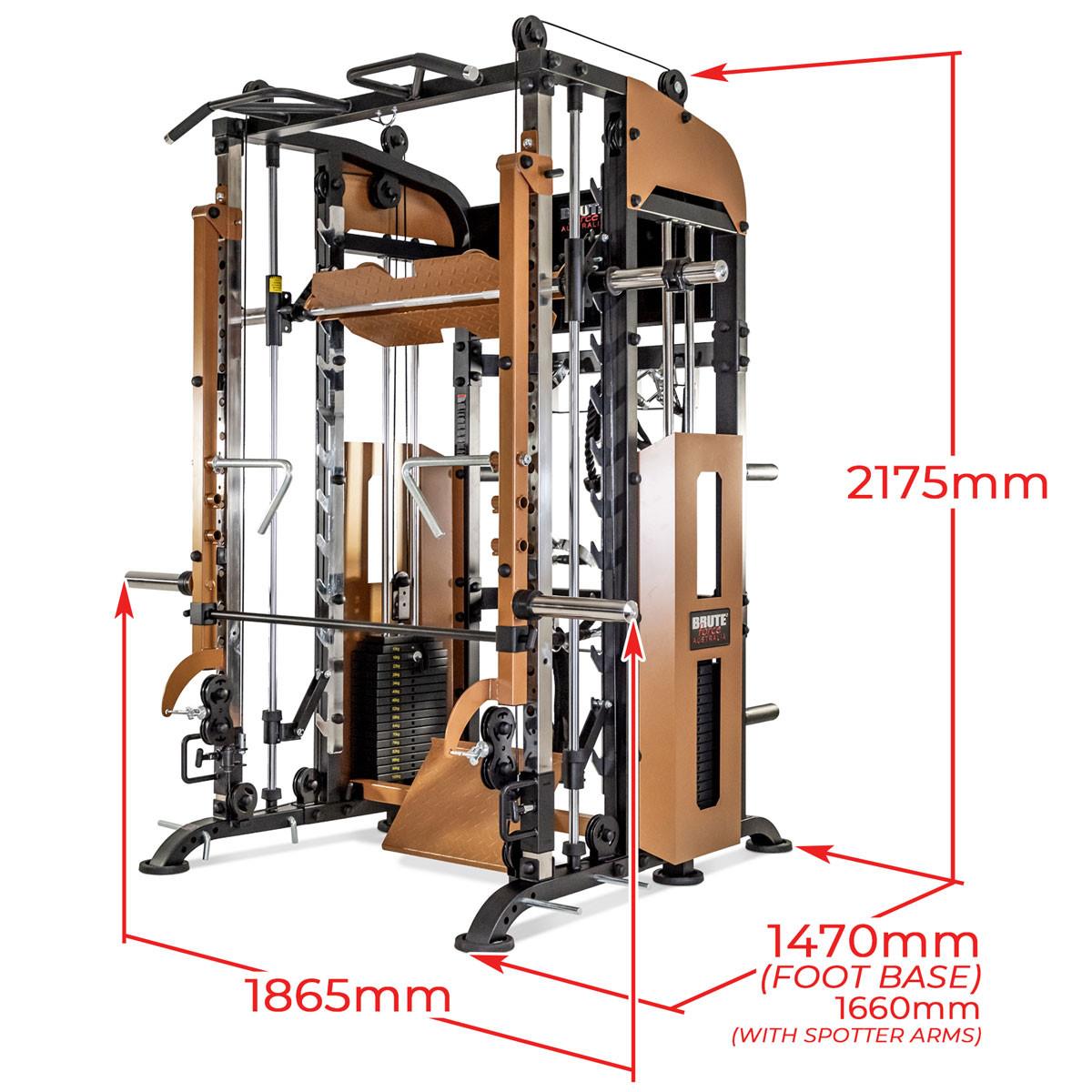 Brute Force 360PTX Functional Trainer Smith Machine, Rack, Leg Press, Jammer Arms