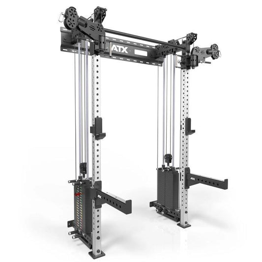 ATX Half Rack - Zugstation mit 2 x 90kg Steckgewichten - Wandbefestigung - Wall Cable Half Rack