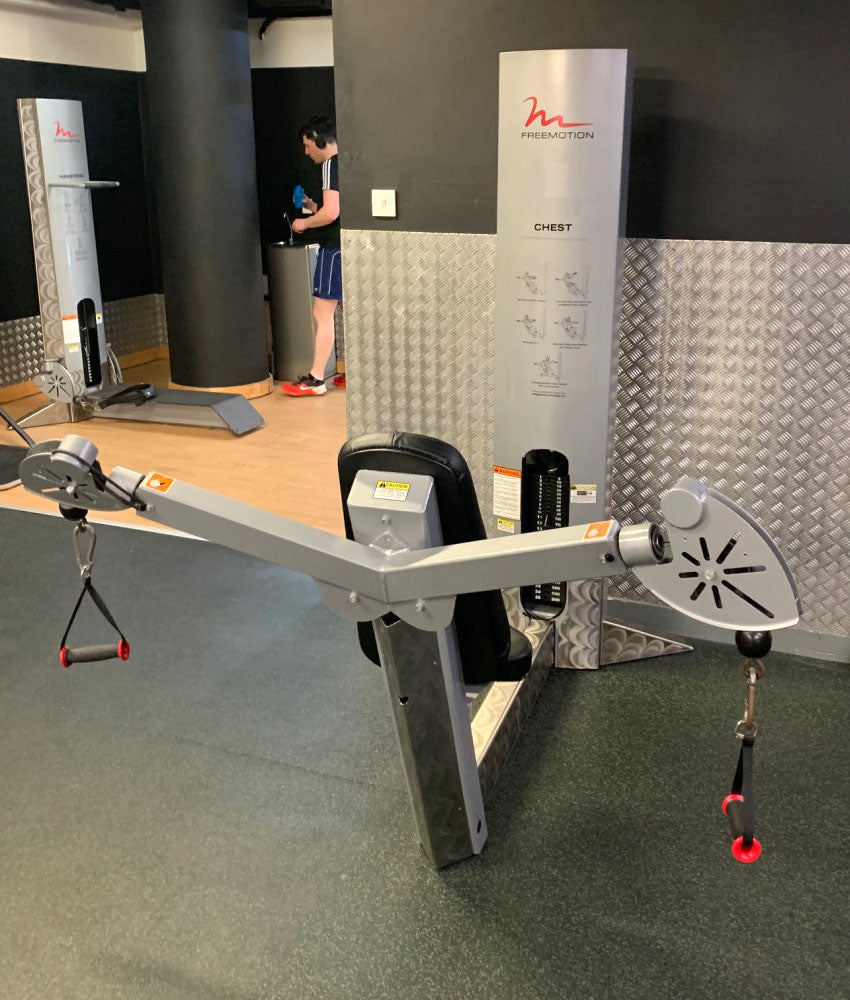 FreeMotion Set 18 strength machines, Epic Series and Genesis Cable Motion, 1A biomechanics, similar to Hoist, used - refurbished condition