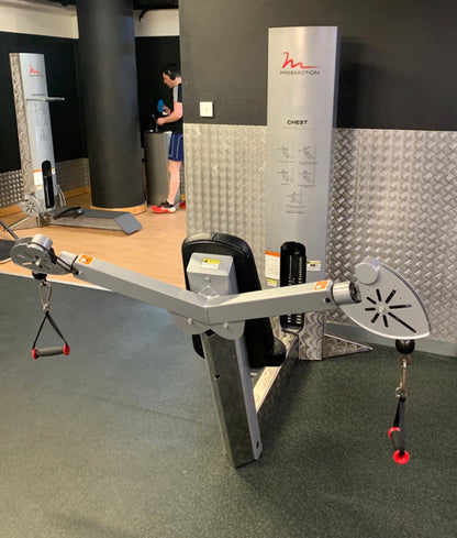 FreeMotion Set 18 strength machines, Epic Series and Genesis Cable Motion, 1A biomechanics, similar to Hoist, used - refurbished condition