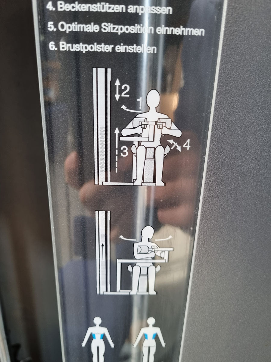 Frei Genius Eco torso rotator, rotary torso, rotation machine, MPG, twister, side abdominal muscles, frame color silver, used - refurbished condition