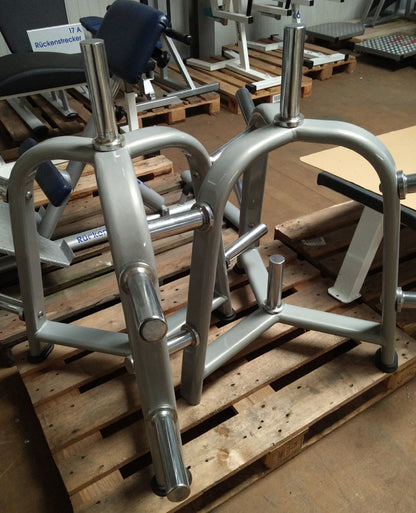 Dumbbell plate rack 50mm, 50s, 8 pegs, silver, used
