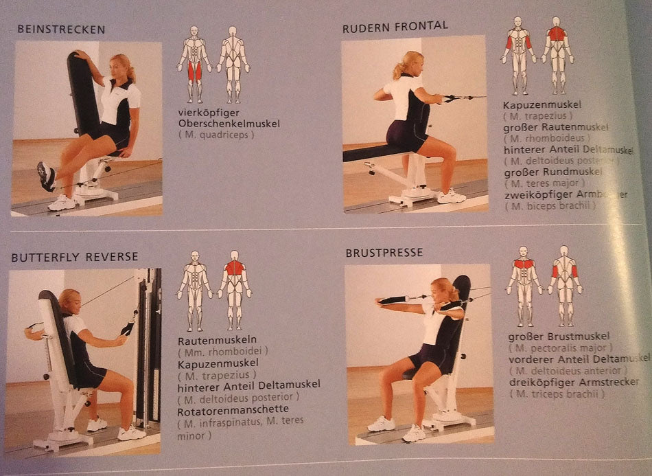 Multitrainer with adjustable training bench