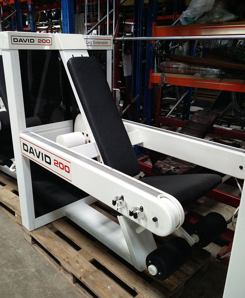 David strength training equipment, 11 fitness machines, white, used