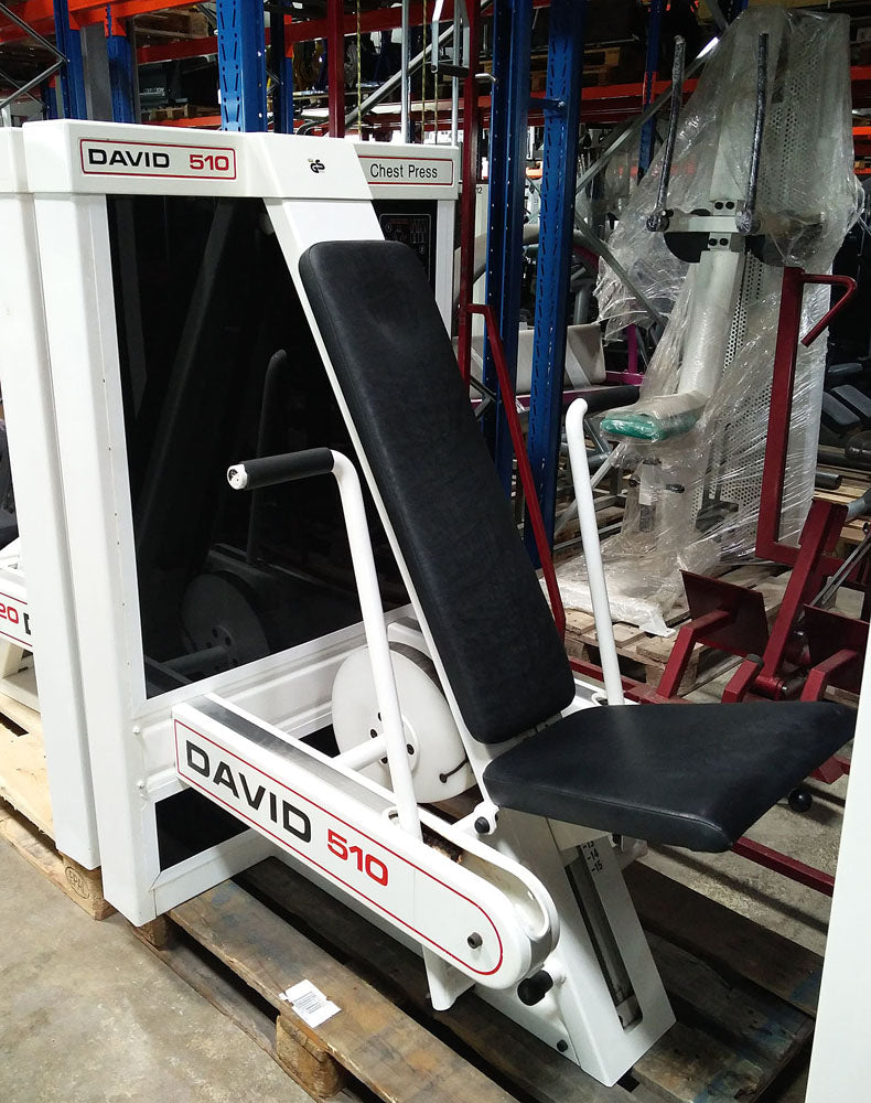 David strength training equipment, 11 fitness machines, white, used