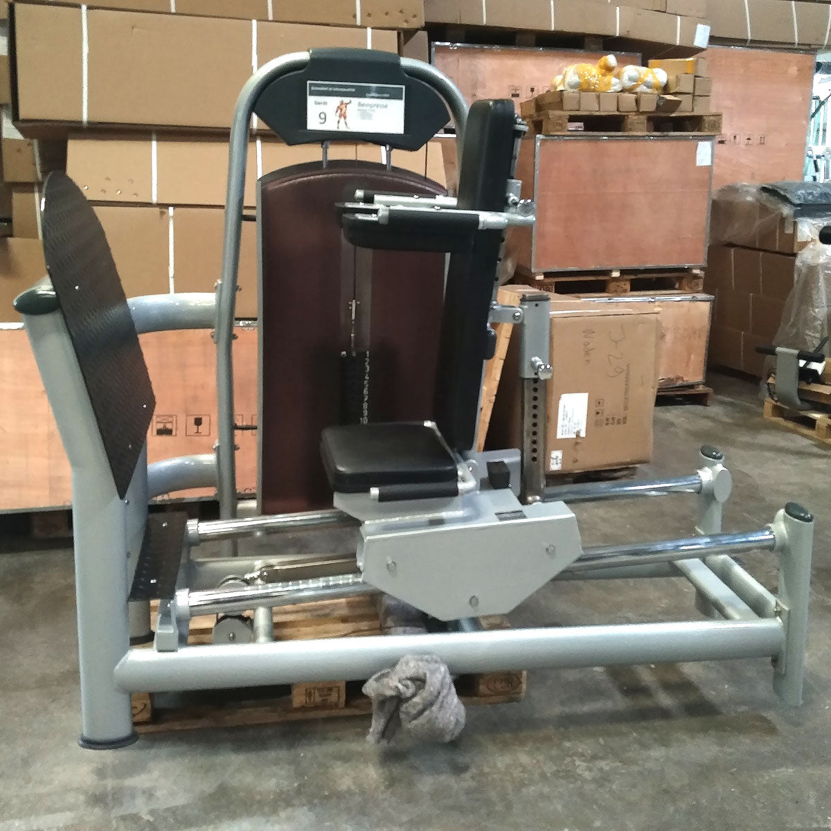 Realleader adjustable leg press, similar to functional press, sitting and lying, leg press, silver, used