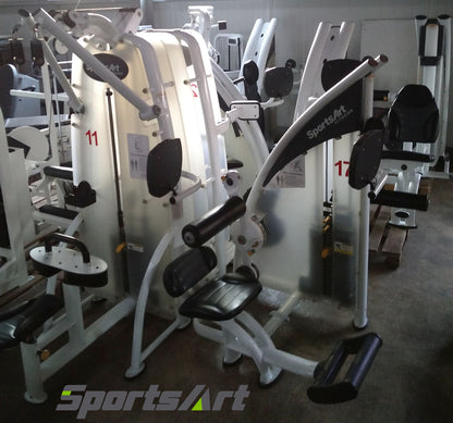 SportsArt 9er Kraftzirkel mit Emotion Displays, Status Serie Kraftgeräte, erweiterbar, Farbe Weiß, gebraucht und generalüberholt
