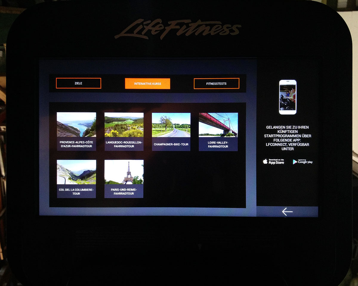 Life Fitness LiegeErgometer Lifecycle, Elevation Series, Recumbent, SE3 Konsole Touch, Ausstellungsstück, Zustand Neuwertig