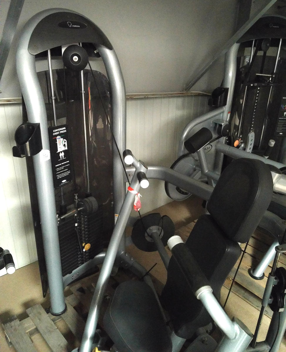 Matrix Aura G3-S13 Bench Press DUAL, Chest Press, Color Silver, Used - Refurbished Condition