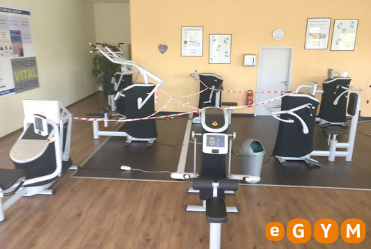 eGym strength circuit, 8 machines, built in 2018, including software, setup, all-inclusive package, premium software, used - like new condition