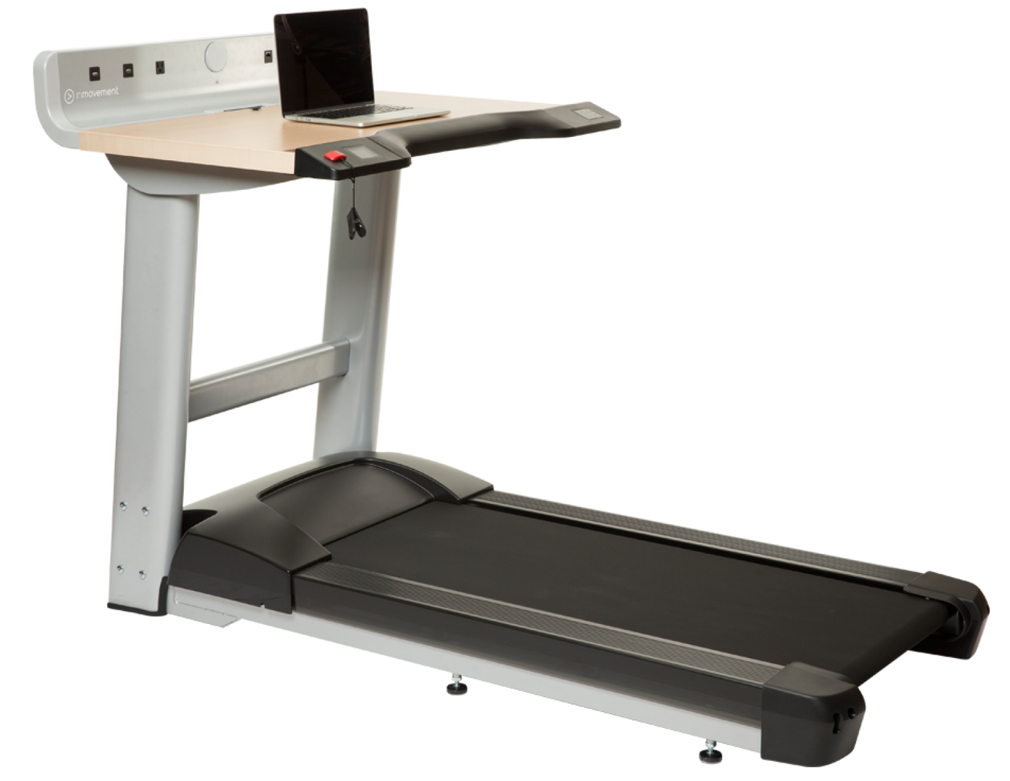 Life Fitness InMovement, Schreibtisch Laufband, Treadmill Desk Büro, Rahmen Silber, Ablage Hell, 1 Jahr alt, NEUwertig - Top Zustand