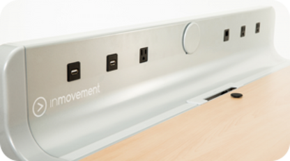 Life Fitness InMovement, Schreibtisch Laufband, Treadmill Desk Büro, Rahmen Silber, Ablage Hell, 1 Jahr alt, NEUwertig - Top Zustand