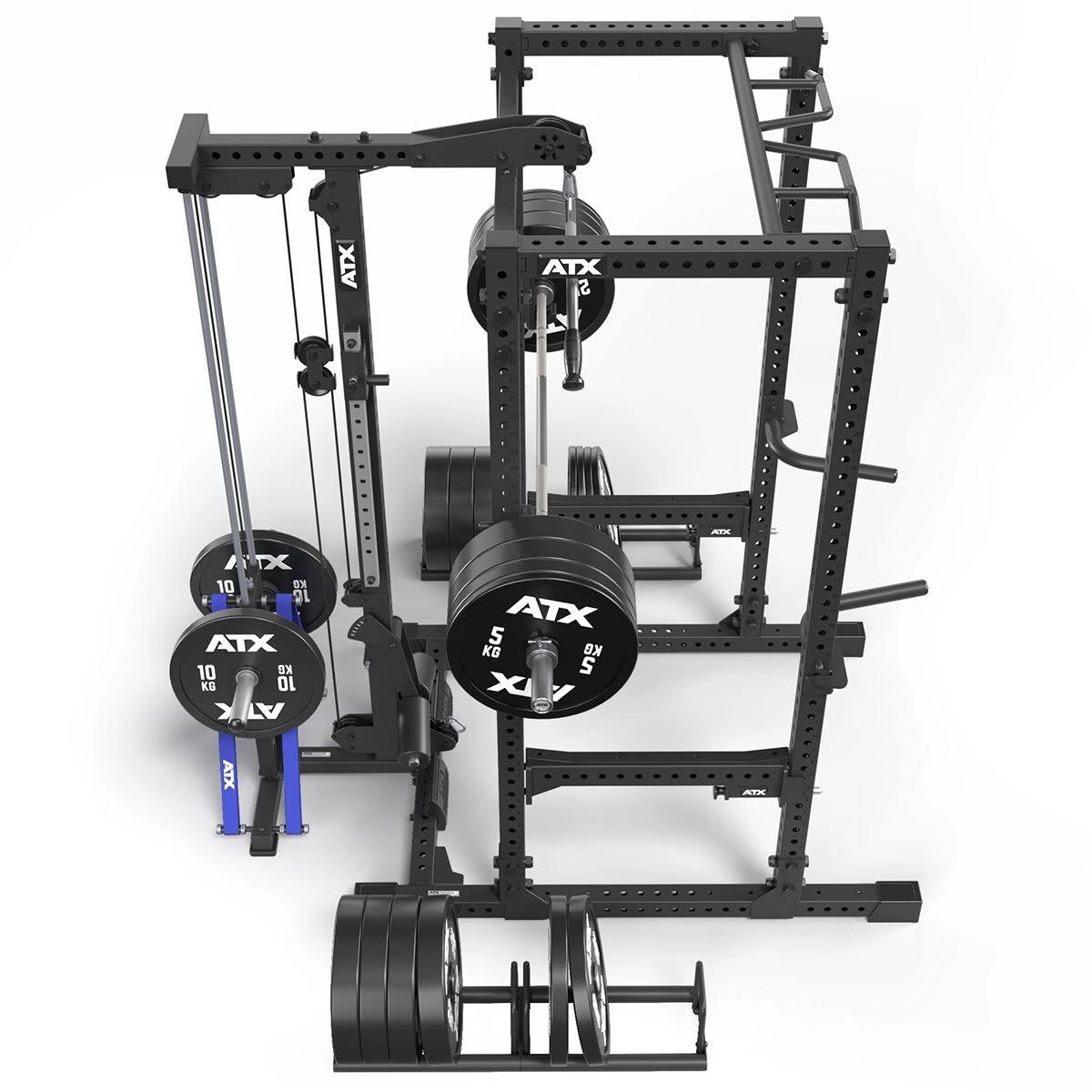 ATX Power Rack PRX-780 with lat pulldown - weight plate holder