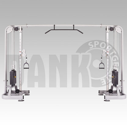 Danksport S-Line Kraftgeräte, Gerätepark mit ca. 22 Fitnessgeräten und Zubehör, Farbe Silber, Polster Braun - Neue Geräte / Ausstellungsgeräte