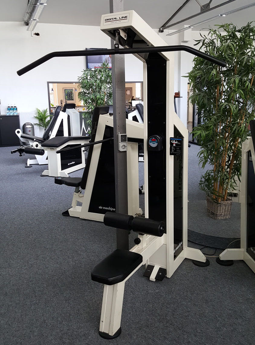 Air Machine Zirkel, 14 Fitnessgeräte mit Widerstand über Luftdruck inkl. Kompressor, Ähnlich Hydraulik, gebraucht zum Sonderpreis