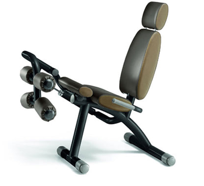 TechnoGym Easy Line Zirkelgerät, Beinstrecker und Beinbeuger, Kombigerät 2 in 1, Einzelgerät hydraulisch, Polster Braun, gebraucht