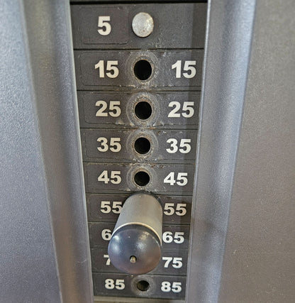 Life Fitness Dip-Klimmzugmaschine mit Gewichtsunterstützung, Dip-Chin Assisted, Signature Serie, Rahmenfarbe Silber, gebraucht - überholter Zustand
