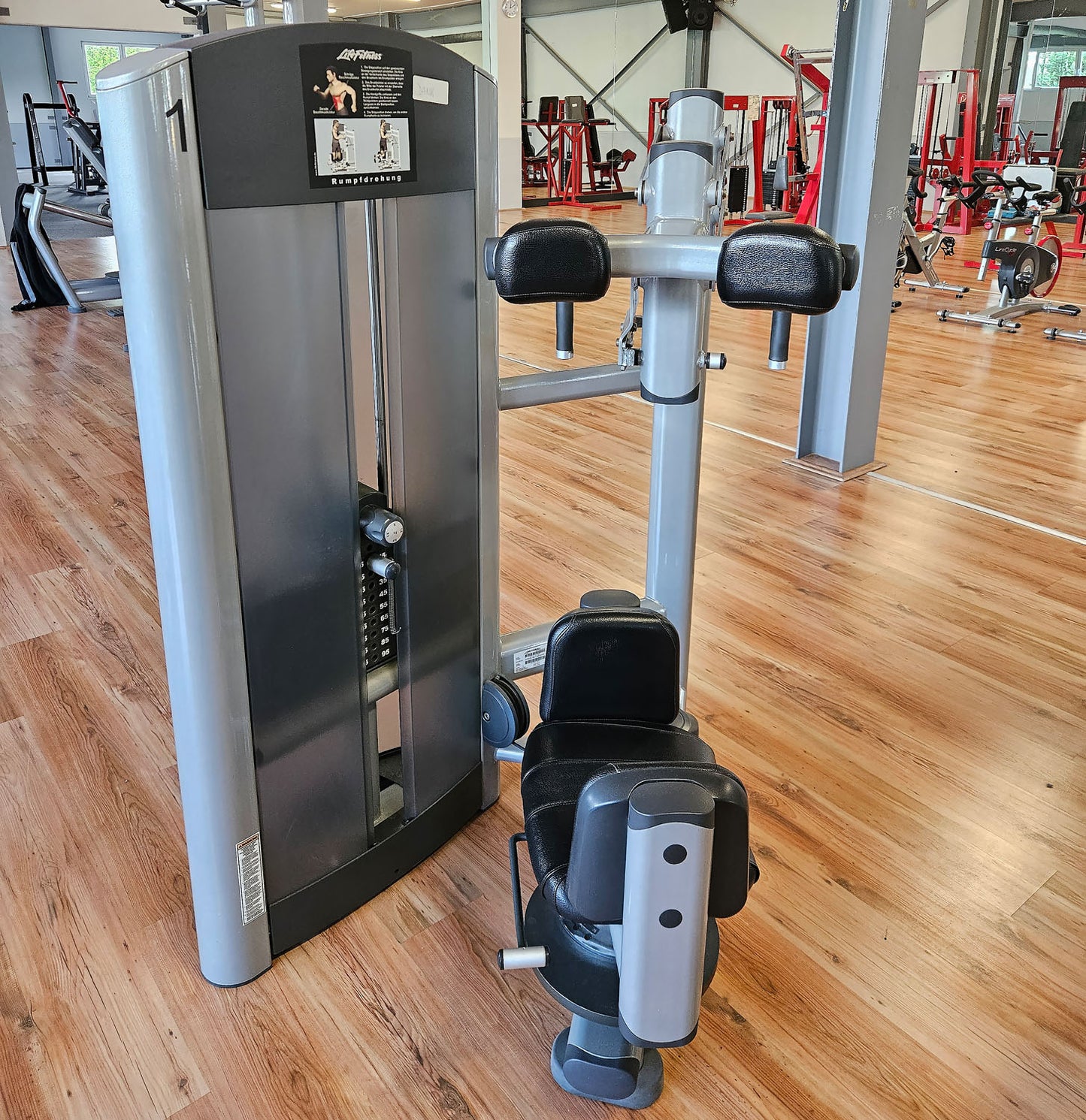 Life Fitness Rotary Torso Twister, Signature Series, Silver Frame, Used - Refurbished Condition