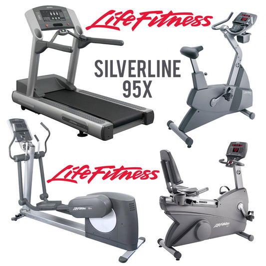 Life Fitness Silverline Cardiogerätepark, 7 Cardiogeräte, gebraucht - überholter Zustand