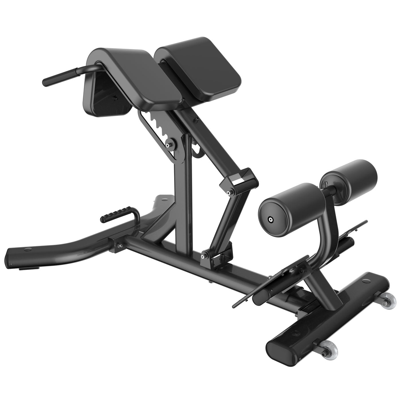 DankSport Rückenstreckerbank verstellbar - Hyperextension 45° - Back Extension - Silber und Schwarz - NEU