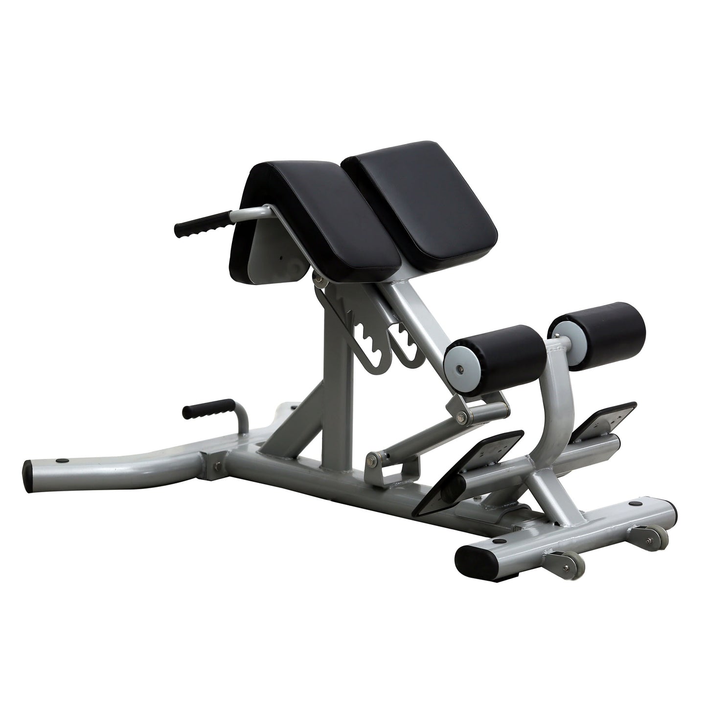 DankSport Rückenstreckerbank verstellbar - Hyperextension 45° - Back Extension - Silber und Schwarz - NEU