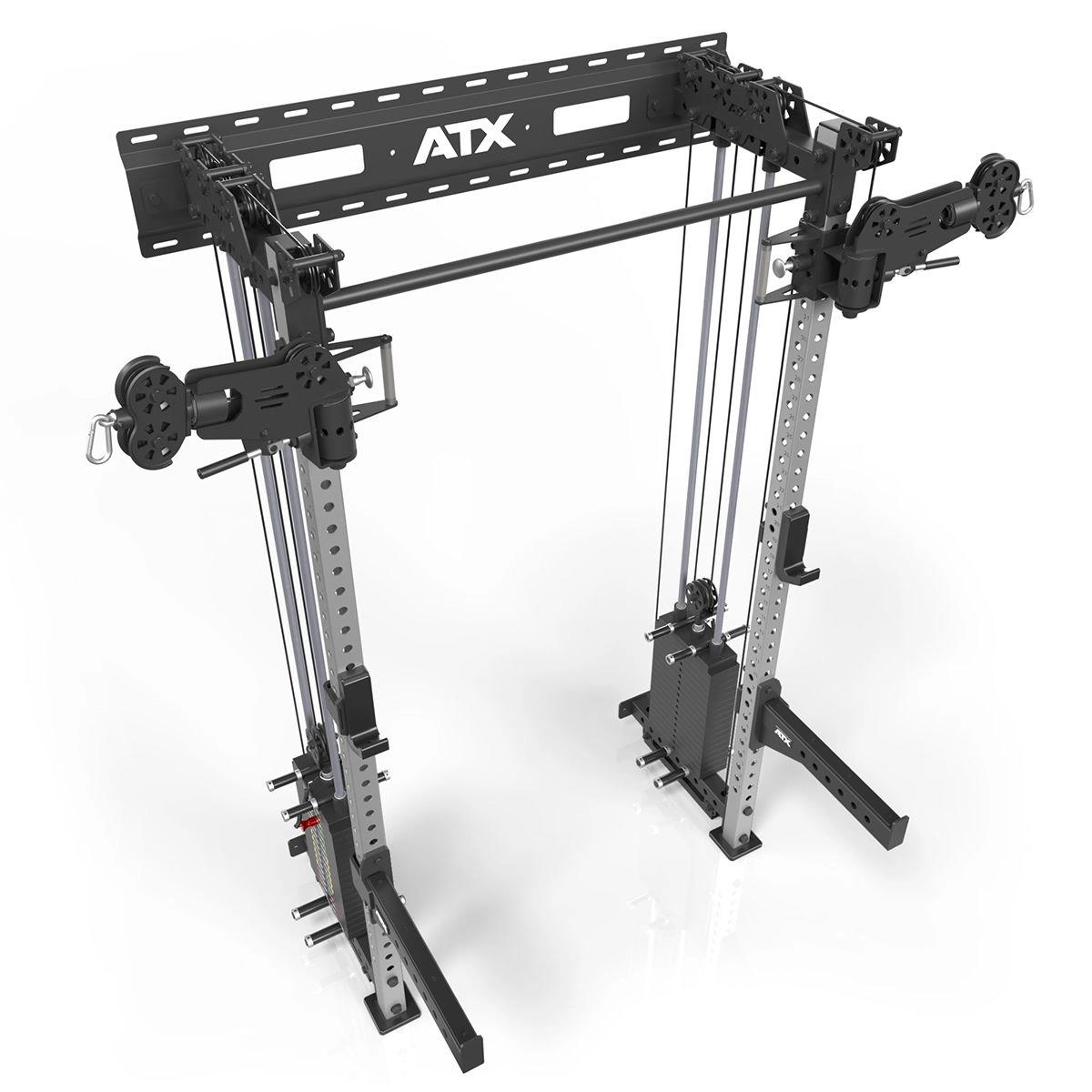 ATX Half Rack - Zugstation mit 2 x 90kg Steckgewichten - Wandbefestigung - Wall Cable Half Rack