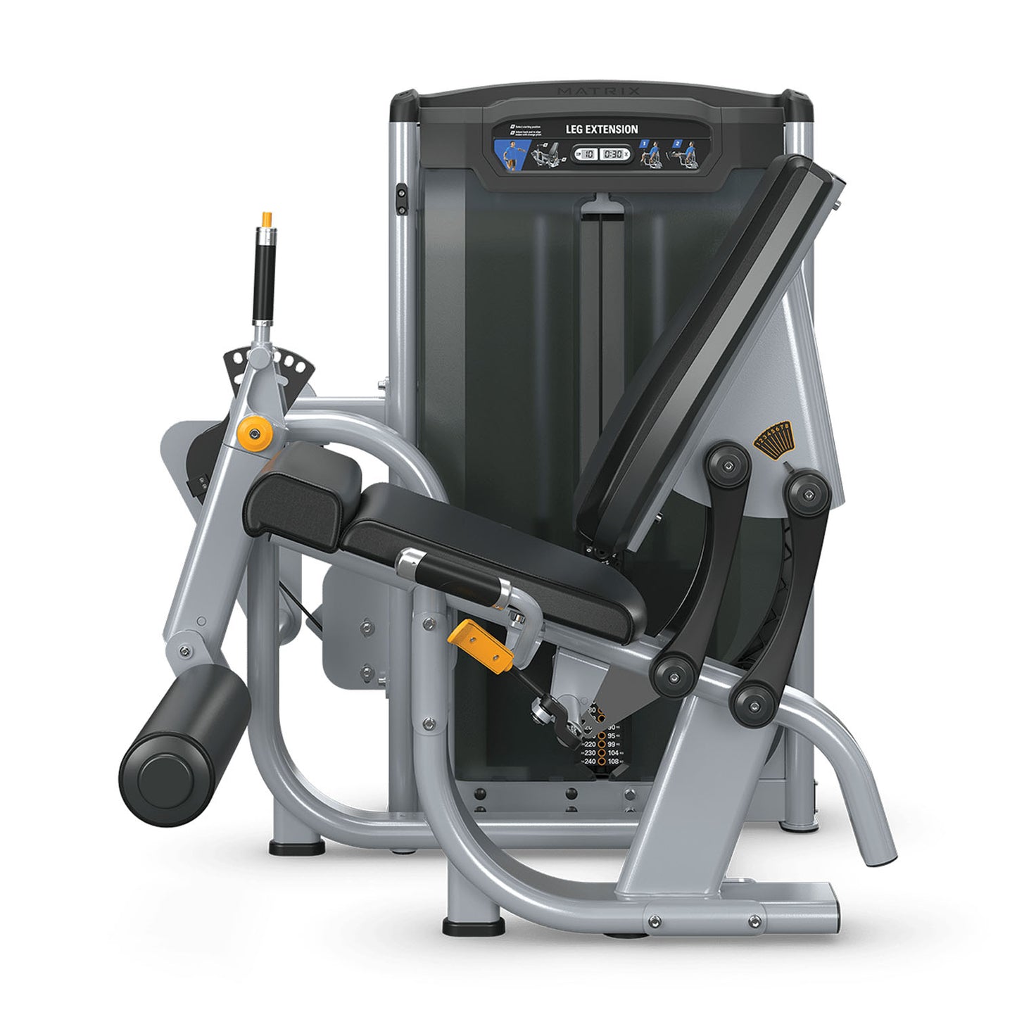 Matrix Ultra Leg Extension G7-S71, seated leg extension, silver frame, used - refurbished condition