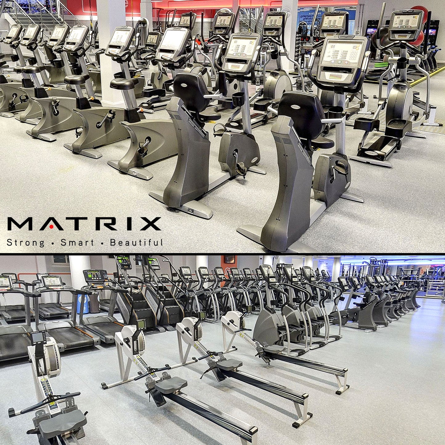 Matrix cardio equipment park, 9 machines, treadmills, cross trainers, ergometers, steppers, etc., new models, T5x - E5x - U5x - R5x, S5x, used, refurbished condition
