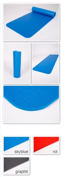Free Flex gymnastics mat, phthalate-free, 1800x600x10 mm, in three colors