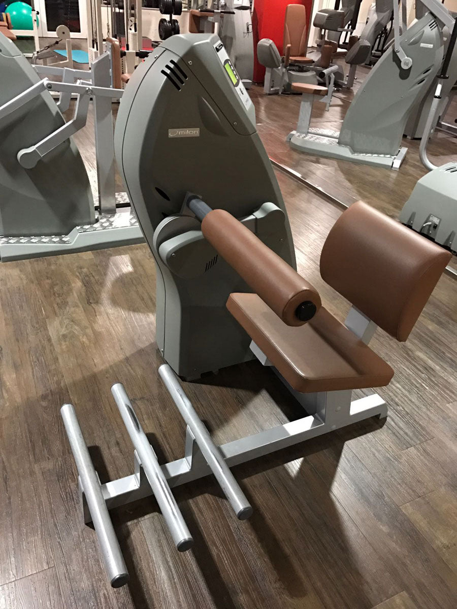 Milon Basic Kraft-Ausdauer Zirkel mit Beinpresse, 12 Fitnessgeräte, mit Software und Wartung, Grau / Braun, gebraucht