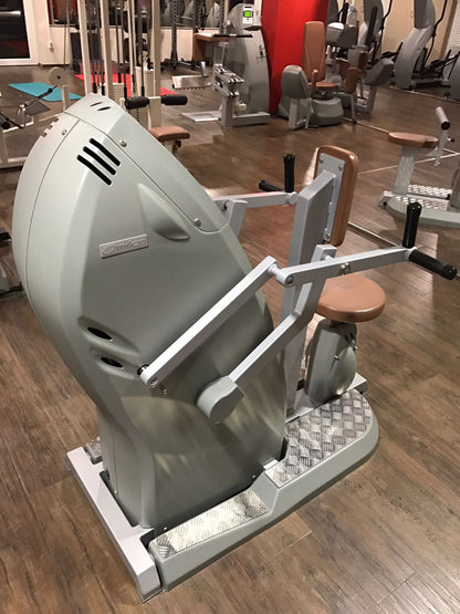 Milon Basic Kraft-Ausdauer Zirkel mit Beinpresse, 12 Fitnessgeräte, mit Software und Wartung, Grau / Braun, gebraucht