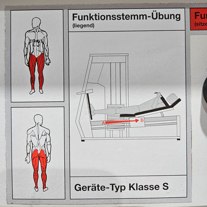MKB Keller Funktionsstemme, Beinpresse verstellbar sitzend - liegend, Kippkreisel, 180kg Gewichtsblock, Farbe Weiß, gebraucht - überholter Zustand