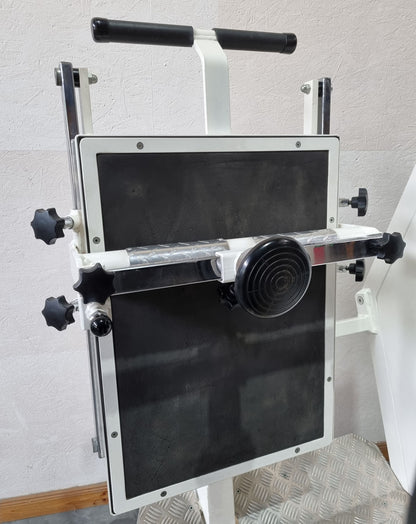 MKB Reha functional press, adjustable leg press, tilting gyroscope, MPG, frame color white, used - refurbished condition
