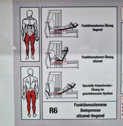 MKB Reha functional press, adjustable leg press, tilting gyroscope, MPG, frame color white, used - refurbished condition