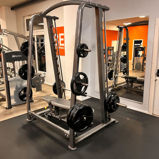 Impulse Fitness multi-press, Smith machine, frame color gray-anthracite, used - refurbished condition