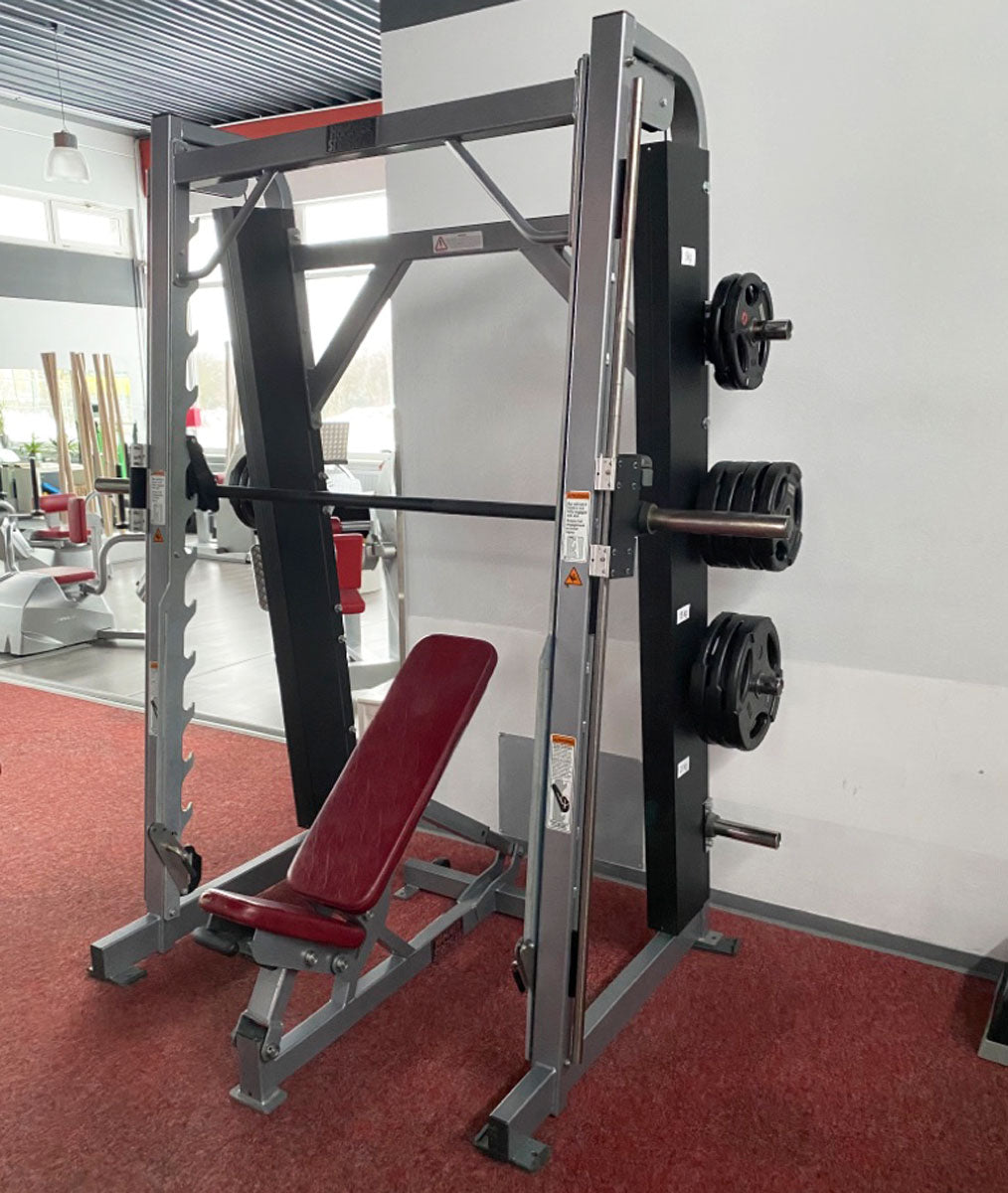 Hammer Strength Multipresse, Smith Machine HSSMV, Rahmenfarbe Silber, gebrauchter - überholter Zustand