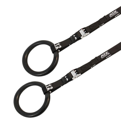 Gym Rings - 1 pair including adjustable band