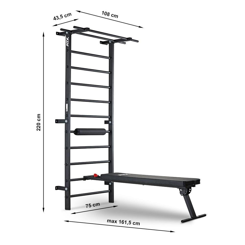 ATX Wall Bar Gym / Wall Bars with Bench