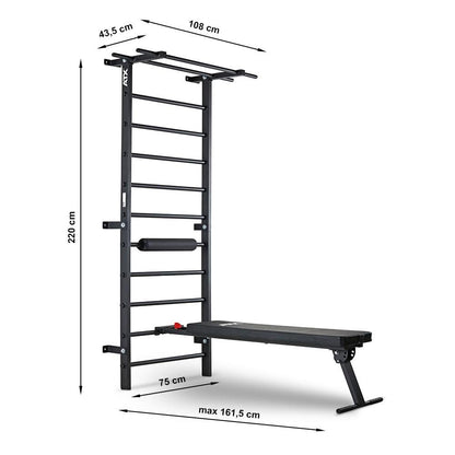 ATX Wall Bar Gym / Wall Bars with Bench