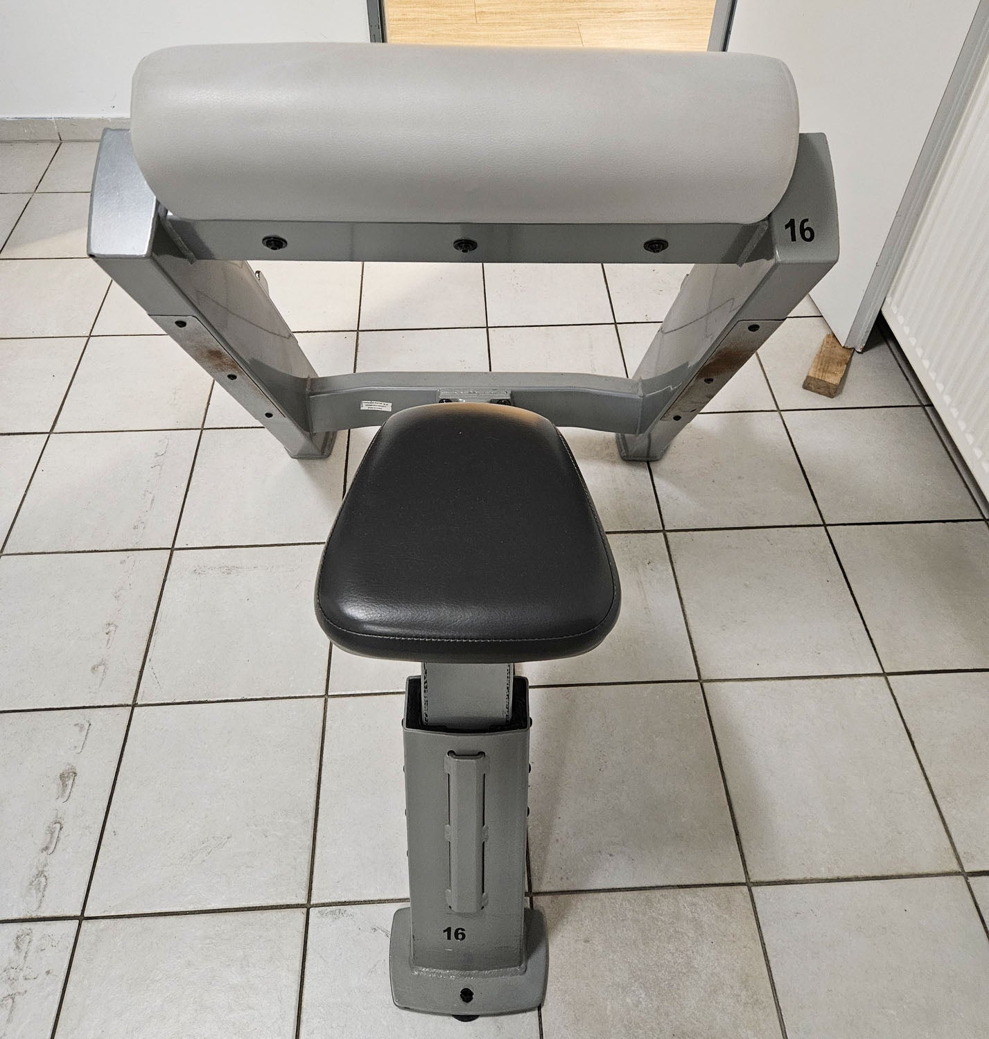 Nautilus Nitro Scottcurl Bizepsbank SZ, Scottbench, Rahmen Silber, gebraucht - geprüfter Zustand mit Gebrauchsspuren
