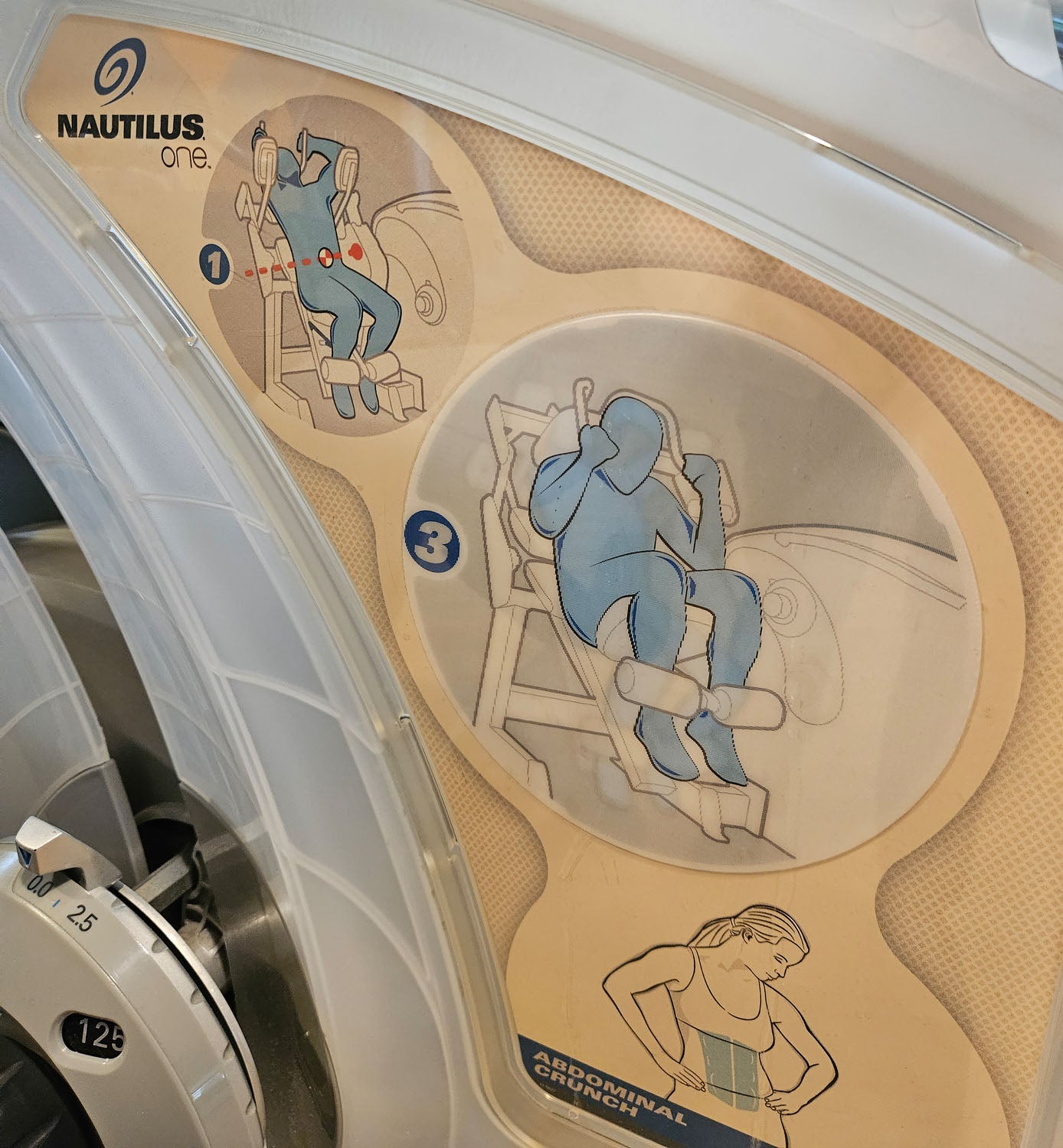 Nautilus ONE Abdominal Crunch, Bauchmaschine Klappmesser Abs, Model S6AB, Rahmenfarbe Silber, gebraucht - überholter Zustand