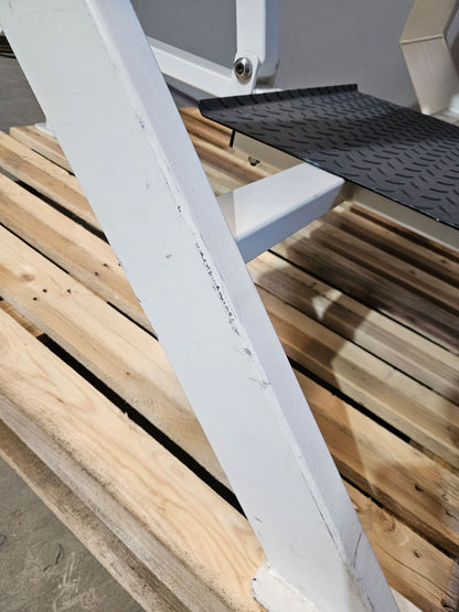 Olimp Schrägdrückerbank, Olympic Incline Bench, Hantelbank Schrägbankdrücken, Rahmenfarbe Weiß, gebraucht mit Gebrauchsspuren