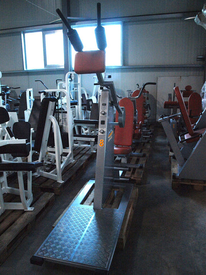 Effective Strength Endurance Circuit - 9 strength machines, silver frame, orange upholstery, used