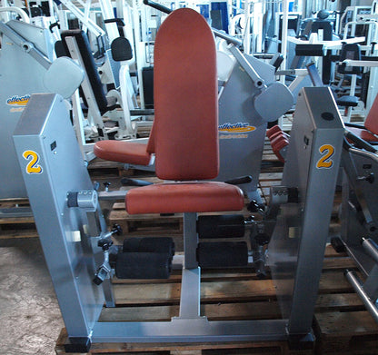 Effective Strength Endurance Circuit - 9 strength machines, silver frame, orange upholstery, used
