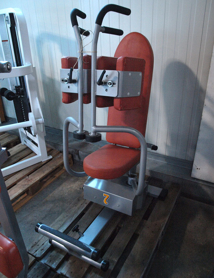 Effective Strength Endurance Circuit - 9 strength machines, silver frame, orange upholstery, used